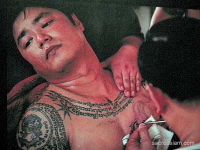 Thai sak yant sacred tattoo
