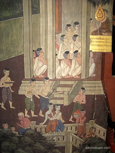 Wat Bowonniwet Khrua In Khong mural
